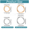 16Pcs 4 Styles Alloy Spring Gate Rings FIND-CL0001-96-2