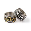 Vintage 304 Stainless Steel Finger Rings Wide Band Rings RJEW-L075-22mm-08-1