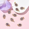 SHEGRACE Brass Micro Pave Cubic Zirconia Pendants XGRQ2O119-446E-G-4
