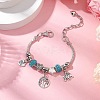 Alloy Snake Chain Charms Bracelets BJEW-JB11448-01-1