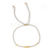 Adjustable Glass Seed Bead Braided Bracelets NY2606-5