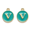 Golden Plated Alloy Enamel Charms LS-ENAM-Q437-15V-1