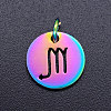 Rainbow Color Ion Plating(IP) 201 Stainless Steel Charms STAS-Q201-JN166-8-1