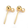 304 Stainless Steel Ball Post Stud Earring Findings STAS-Z035-01G-C-1