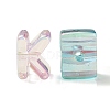 UV Plating Rainbow Iridescent Acrylic Beads OACR-C012-02-1-3