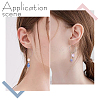 40Pcs 4 Colors PVD Vacuum Plating 316L Surgical Stainless Steel Hoop Earring Findings STAS-PH0001-60M-3