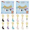 Alloy Enamel Pendant Locking Stitch Markers HJEW-AB00125-1