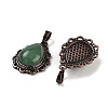 Natural Green Aventurine Teardrop Pendants G-K363-01R-02-2
