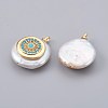 Natural Cultured Freshwater Pearl Pendants PEAR-F008-11G-2