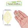 200Pcs Iron Filigree Hollow Pendants IFIN-SC0002-05-2