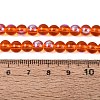 Transparent Electroplate Glass Beads Strands EGLA-Q132-6MM-01A-14-4