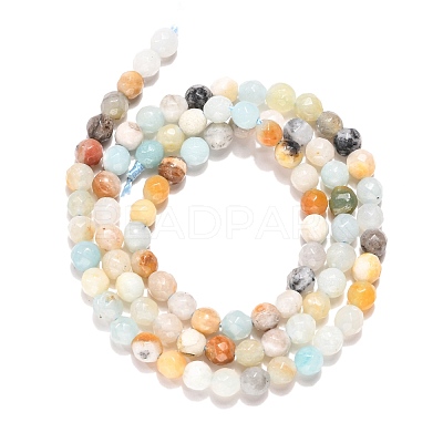 Natural Flower Amazonite Beads Strands G-G545-06-1
