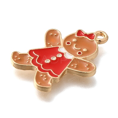 Christmas Theme Alloy Enamel Pendants ENAM-Q509-02KCG-14-1