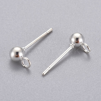 304 Stainless Steel Stud Earring Findings STAS-G137-17S-1