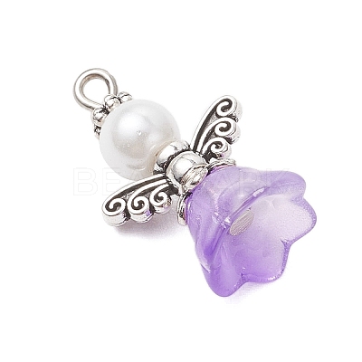Glass Pearl Pendants PALLOY-JF03655-02-1