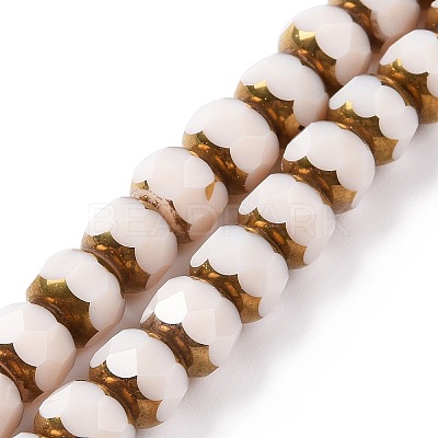 Electroplate Opaque Glass Beads Strands GLAA-P003-A04-1
