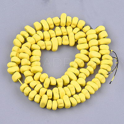 Spray Painted Non-magnetic Synthetic Hematite Beads Strands G-T116-19-24-1