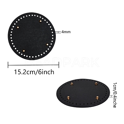2Pcs 2 Colors PU Leather Knitting Crochet Bags Nail Bottom Shaper Pad DIY-SZ0001-83A-1