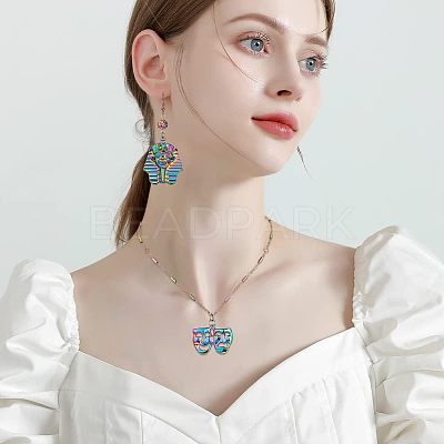 16Pcs 8 Style Plated Alloy Pendants FIND-CA0005-90-1