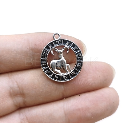 Constellation Themes Alloy Rhinestone Pendants PW-WG6B97D-09-1