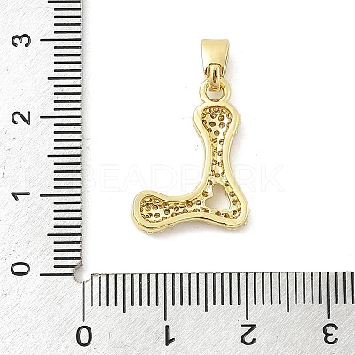 Brass Micro Pave Cubic Zirconia Pendants ZIRC-C012-01G-12-1