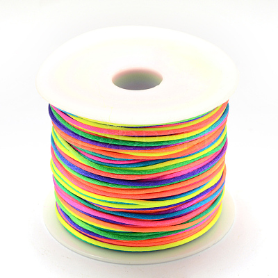 Nylon Satin Rattail Cords NWIR-R025-1.0mm-10-1