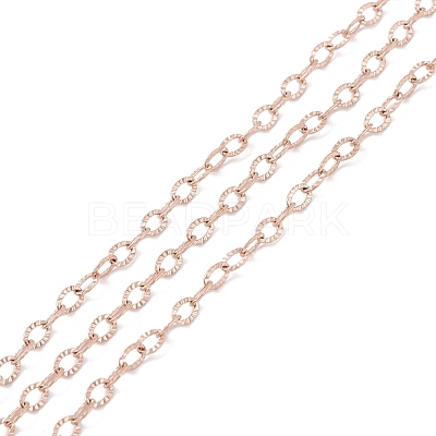 Ion Plating(IP) 304 Stainless Steel Textured Cable Chains CHS-H007-05RG-1