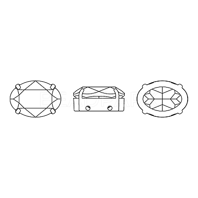 Preciosa® MAXIMA Crystal Sew-On Cups Y-PRC-SB14-40010-S-1