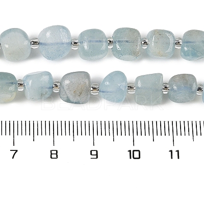 Natural Aquamarine Beads Strands G-A254-A01-01-1