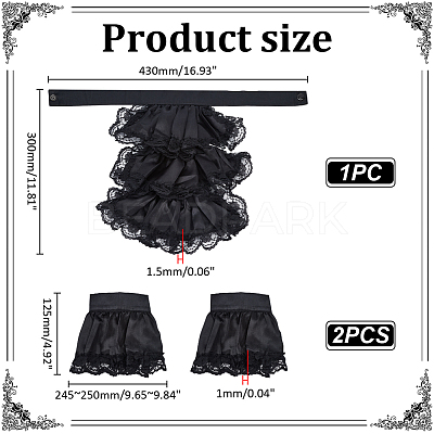 Polyester Retro Lace Collars DIY-WH0622-508B-1