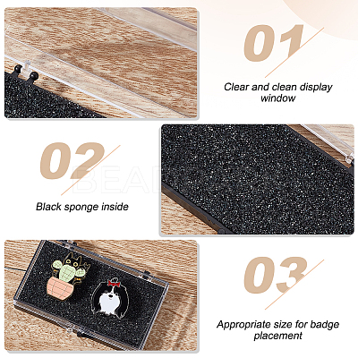 Plastic Badge Storage Box CON-WH0086-121A-1