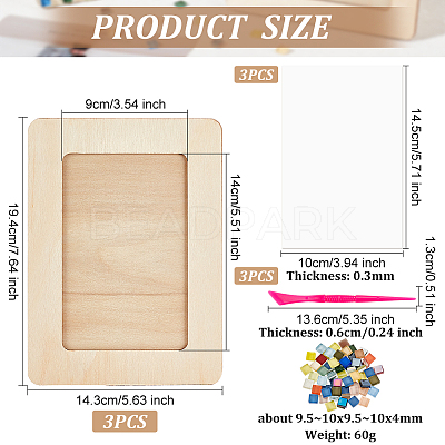 DIY Mosaic Photo Frame Making Kit DIY-OC0004-45-1