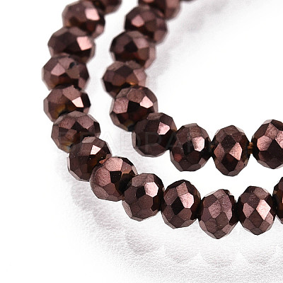 Electroplate Glass Beads Strands EGLA-F149-FP-08-1