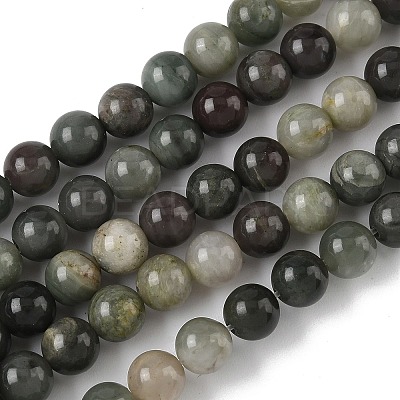 Natural Green Rutilated Quartz Beads Strands X-G-Q462-61-6mm-1