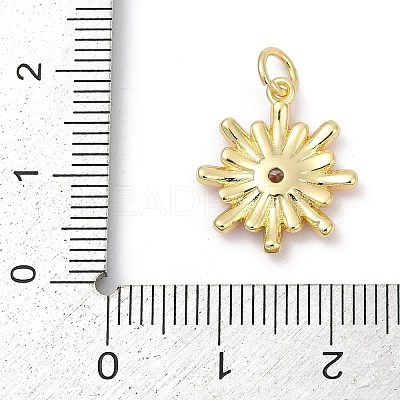 Brass Pave Cubic Zirconia with Enamel Pendants KK-U062-38G-03-1