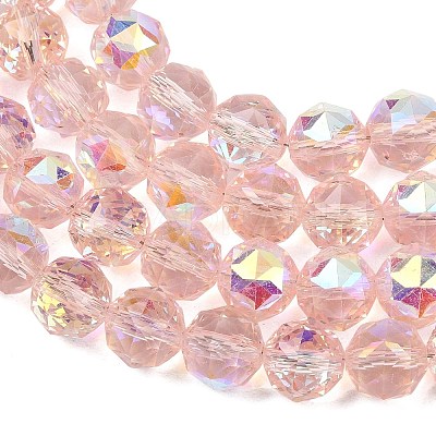Transparent Electroplate Glass Beads Strands EGLA-N002-34C-B07-1