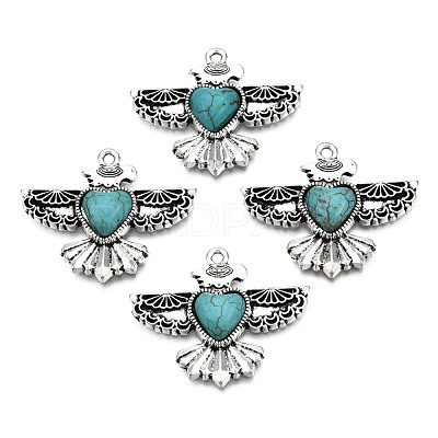 Tibetan Style Alloy Pendants PALLOY-R113-005-RS-1