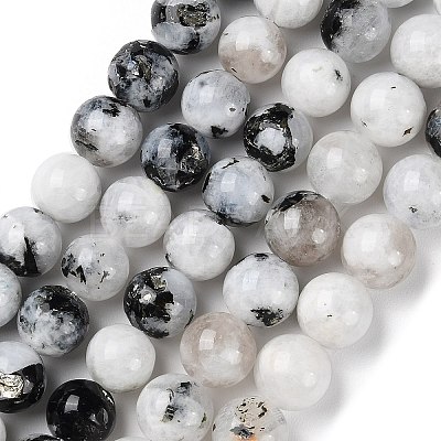 Natural Rainbow Moonstone Beads Strands G-Q1001-A05-04-1