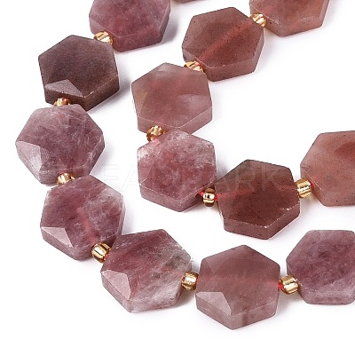 Natural Red Hematoid Quartz Beads Strands G-N368-01A-12-1