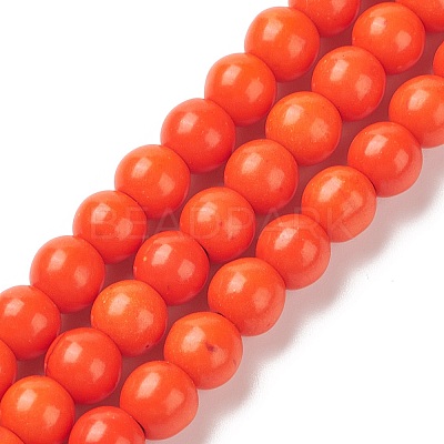 Synthetic Turquoise Beads Strands TURQ-G106-6mm-02G-1