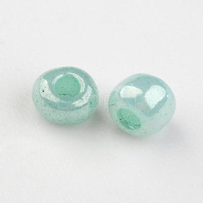 DIY Craft Beads 6/0 Ceylon Round Glass Seed Beads X-SEED-A011-4mm-154-1