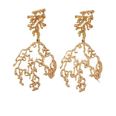 Alloy Branch Stud Dangle Earrings for Women WGBFFDA-01-1