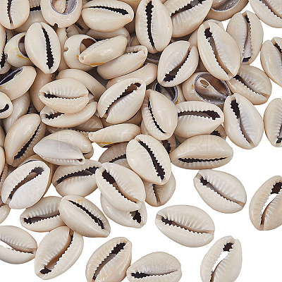100Pcs Natural Cowrie Shell Beads BSHE-LT0001-08-1