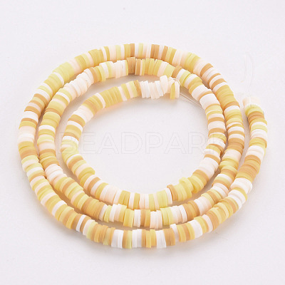 Handmade Polymer Clay Bead Strands CLAY-T002-4mm-77-1