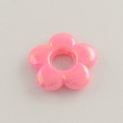 AB Color Plated Opaque Acrylic Bead Frames SACR-Q106-14-1