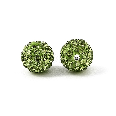 Handcraft DIY Polymer Clay Grade A Rhinestone Pave Disco Ball Beads X-RB-H258-10MM-214-1