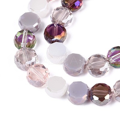 Electroplate Glass Beads Strands X-EGLA-N022-03A-A02-1