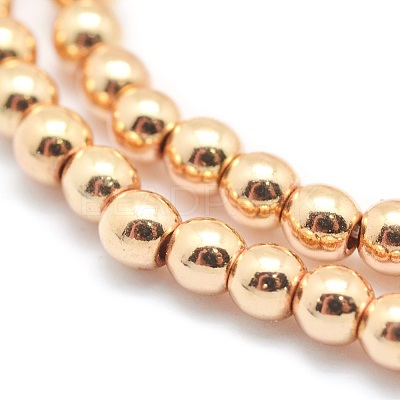 Electroplate Non-magnetic Synthetic Hematite Beads Strands G-L485-01G-LG-1