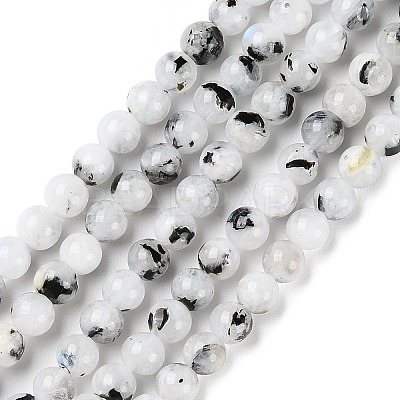 Natural Rainbow Moonstone Beads Strands G-Q1001-A05-01-1