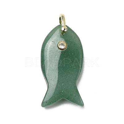 Natural Green Aventurine Pendants KK-D021-05C-G-1